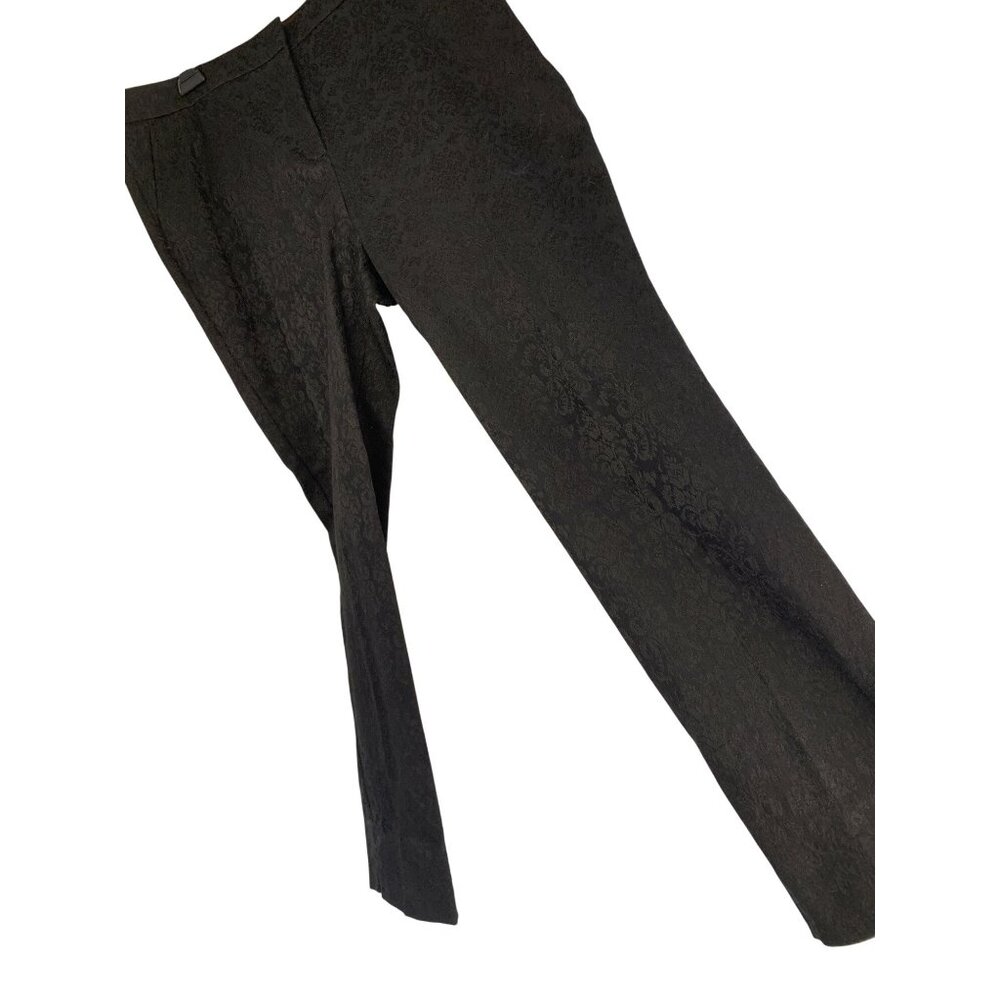NWT Dana Buchman Ankle Length Jacquard Crop Pants Size 16 Black RT10541 Career